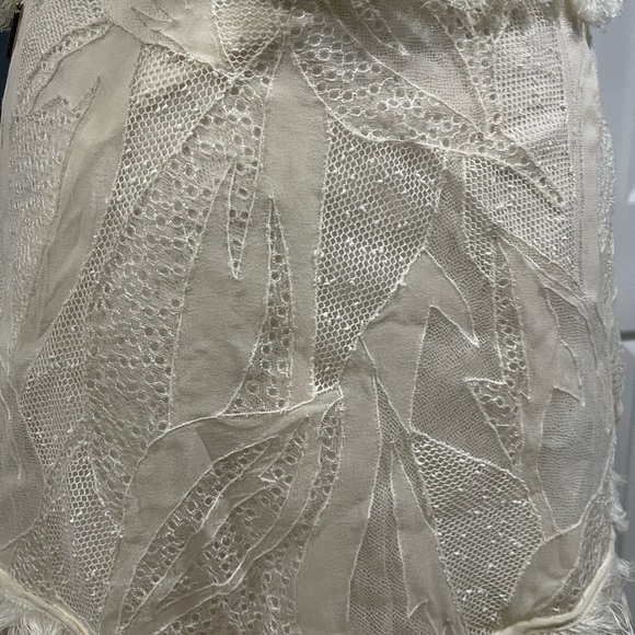 Jason Wu White Silk Mini Skirt w/Pleated Tier Hem - Picture 6 of 11